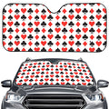 Playing Card Symbols Pattern Print Car Windshield Sun Shade