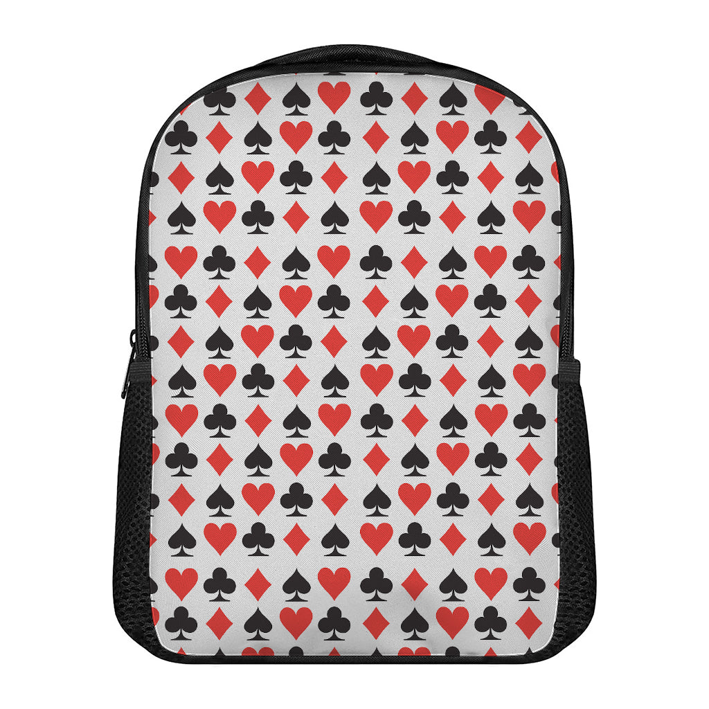 Playing Card Symbols Pattern Print Casual Backpack