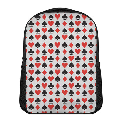 Playing Card Symbols Pattern Print Casual Backpack