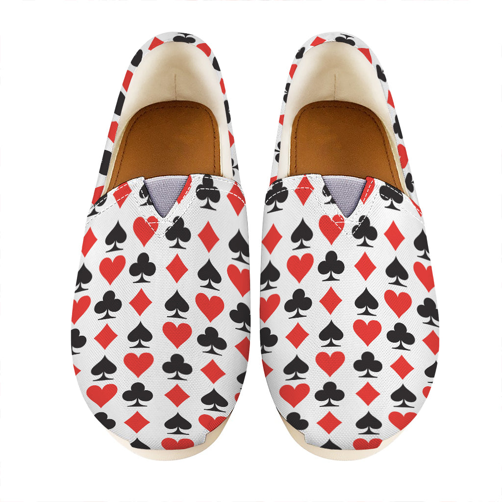 Playing Card Symbols Pattern Print Casual Shoes