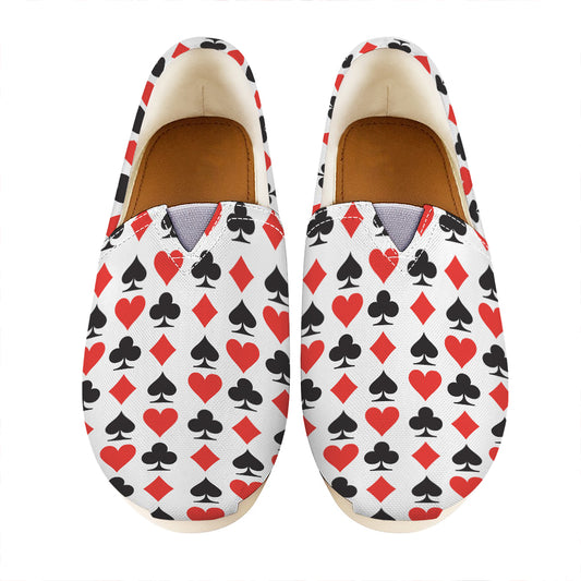 Playing Card Symbols Pattern Print Casual Shoes