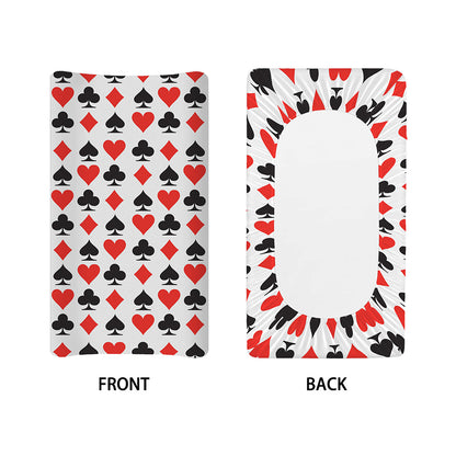 Playing Card Symbols Pattern Print Changing Pad Cover
