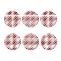 Playing Card Symbols Pattern Print Coaster Set