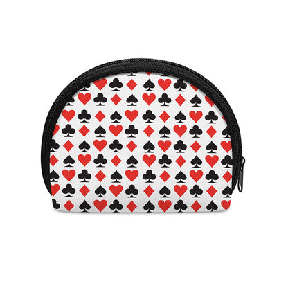Playing Card Symbols Pattern Print Coin Purse