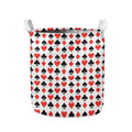 Playing Card Symbols Pattern Print Collapsible Laundry Basket