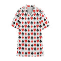 Playing Card Symbols Pattern Print Cotton Hawaiian Shirt