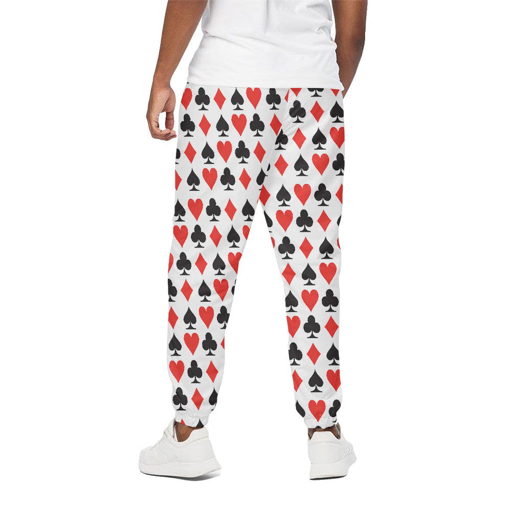 Playing Card Symbols Pattern Print Cotton Pants