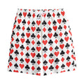 Playing Card Symbols Pattern Print Cotton Shorts