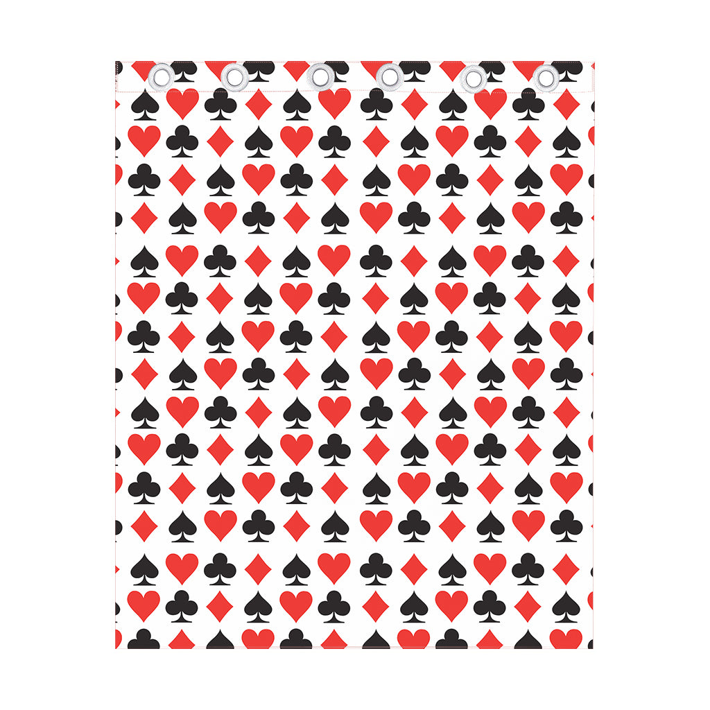 Playing Card Symbols Pattern Print Curtain