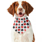 Playing Card Symbols Pattern Print Dog Bandana