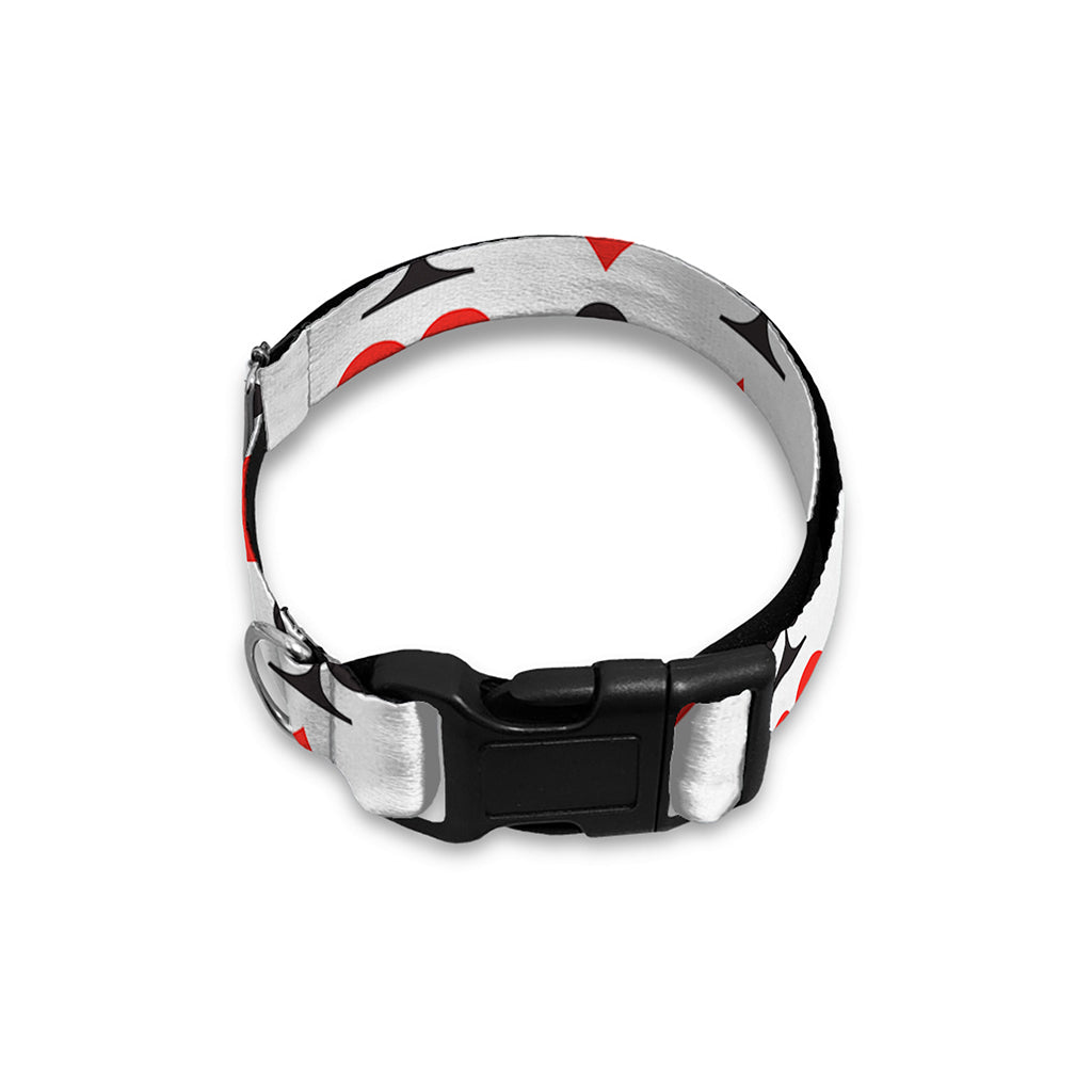 Playing Card Symbols Pattern Print Dog Collar