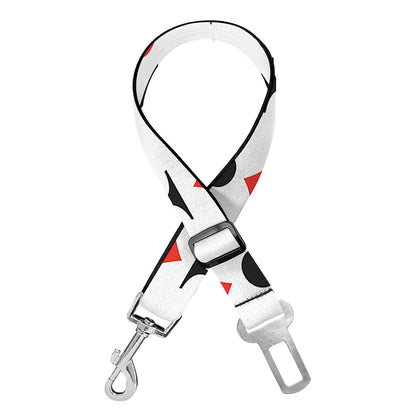 Playing Card Symbols Pattern Print Dog Seat Belt