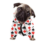 Playing Card Symbols Pattern Print Dog Zip Up Hoodie