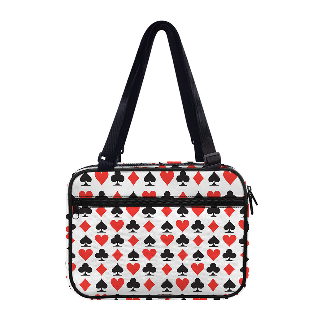 Playing Card Symbols Pattern Print Double Strap Bible Bag