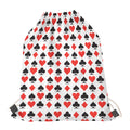 Playing Card Symbols Pattern Print Drawstring Bag