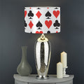 Playing Card Symbols Pattern Print Drum Lamp Shade
