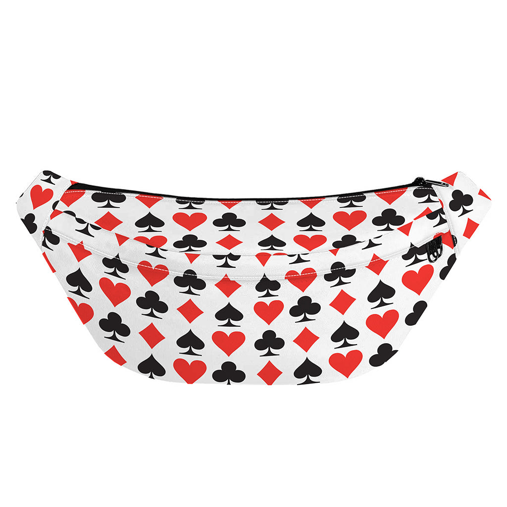 Playing Card Symbols Pattern Print Fanny Pack