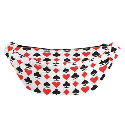 Playing Card Symbols Pattern Print Fanny Pack