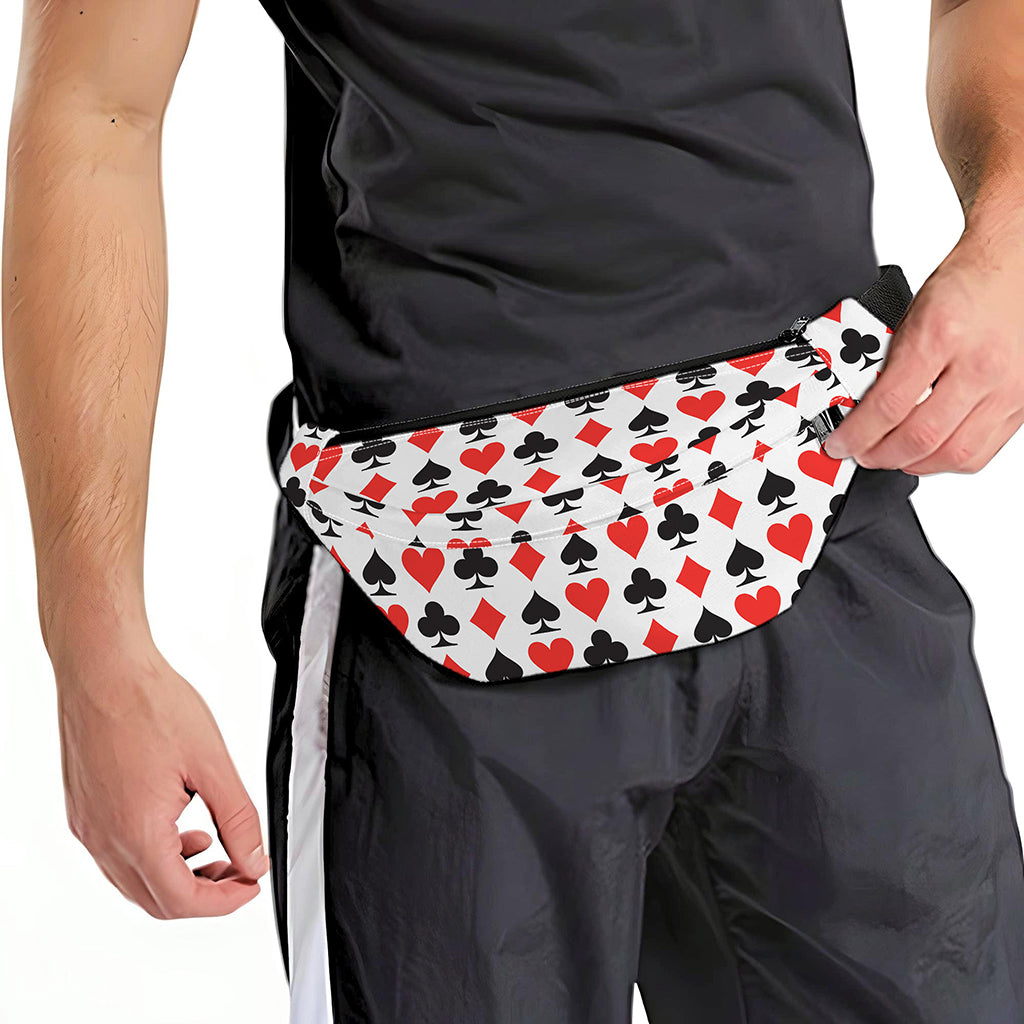 Playing Card Symbols Pattern Print Fanny Pack