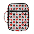 Playing Card Symbols Pattern Print Front Pocket Bible Bag
