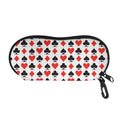 Playing Card Symbols Pattern Print Glasses Case