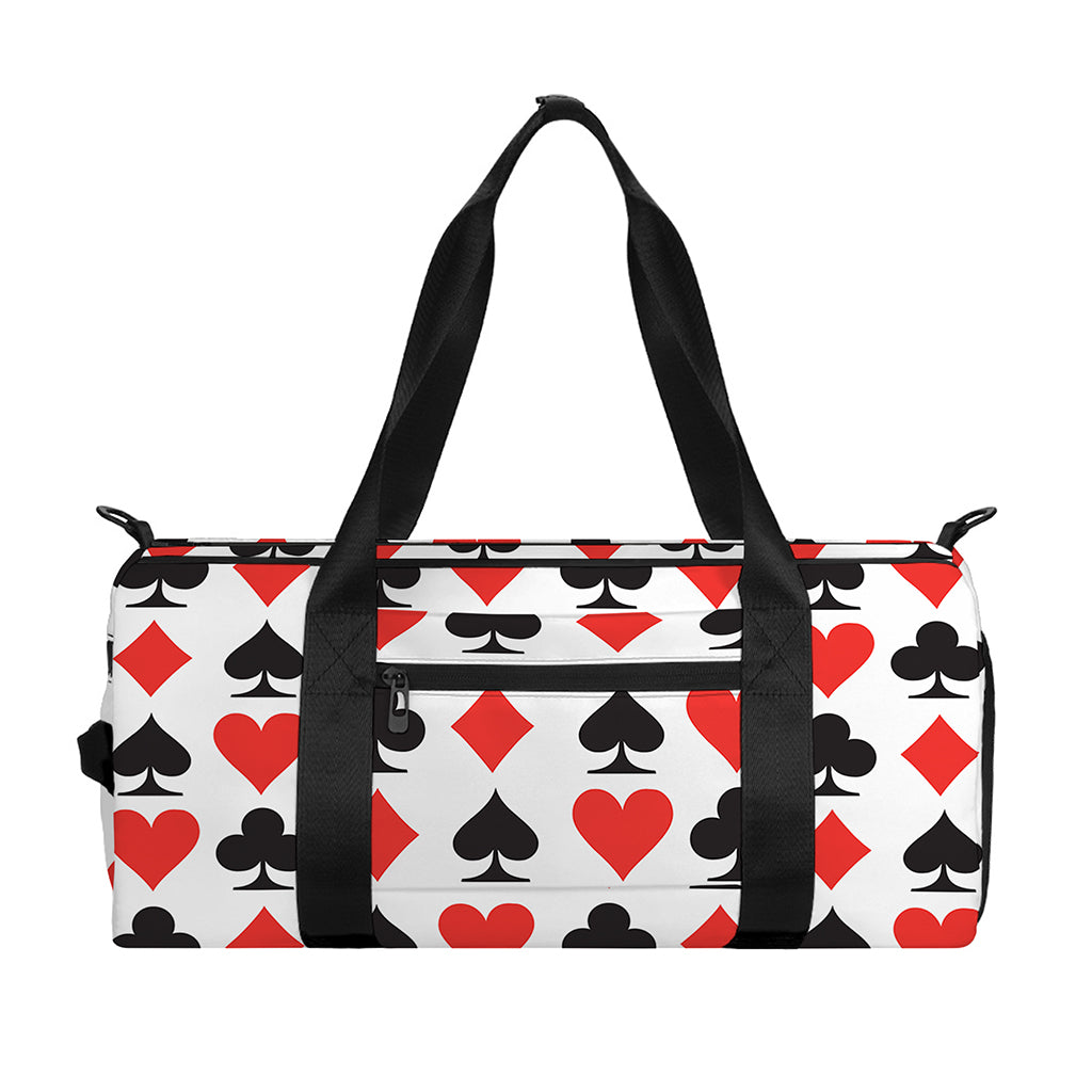 Playing Card Symbols Pattern Print Gym Bag