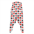 Playing Card Symbols Pattern Print Hammer Pants