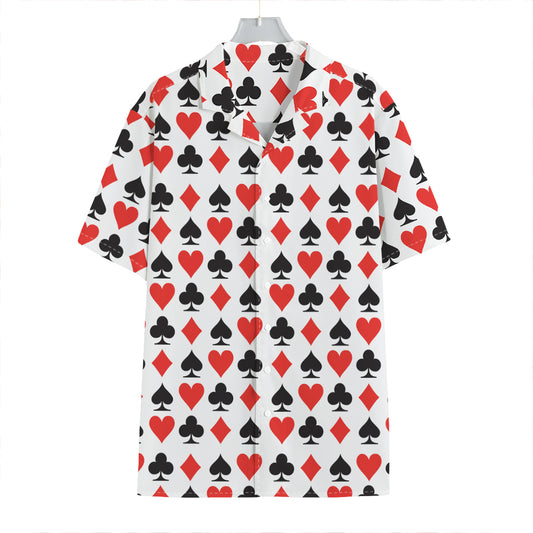 Playing Card Symbols Pattern Print Hawaiian Shirt