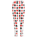 Playing Card Symbols Pattern Print High-Waisted Pocket Leggings