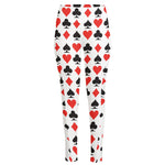 Playing Card Symbols Pattern Print High-Waisted Pocket Leggings
