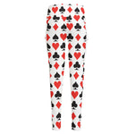 Playing Card Symbols Pattern Print High-Waisted Pocket Leggings