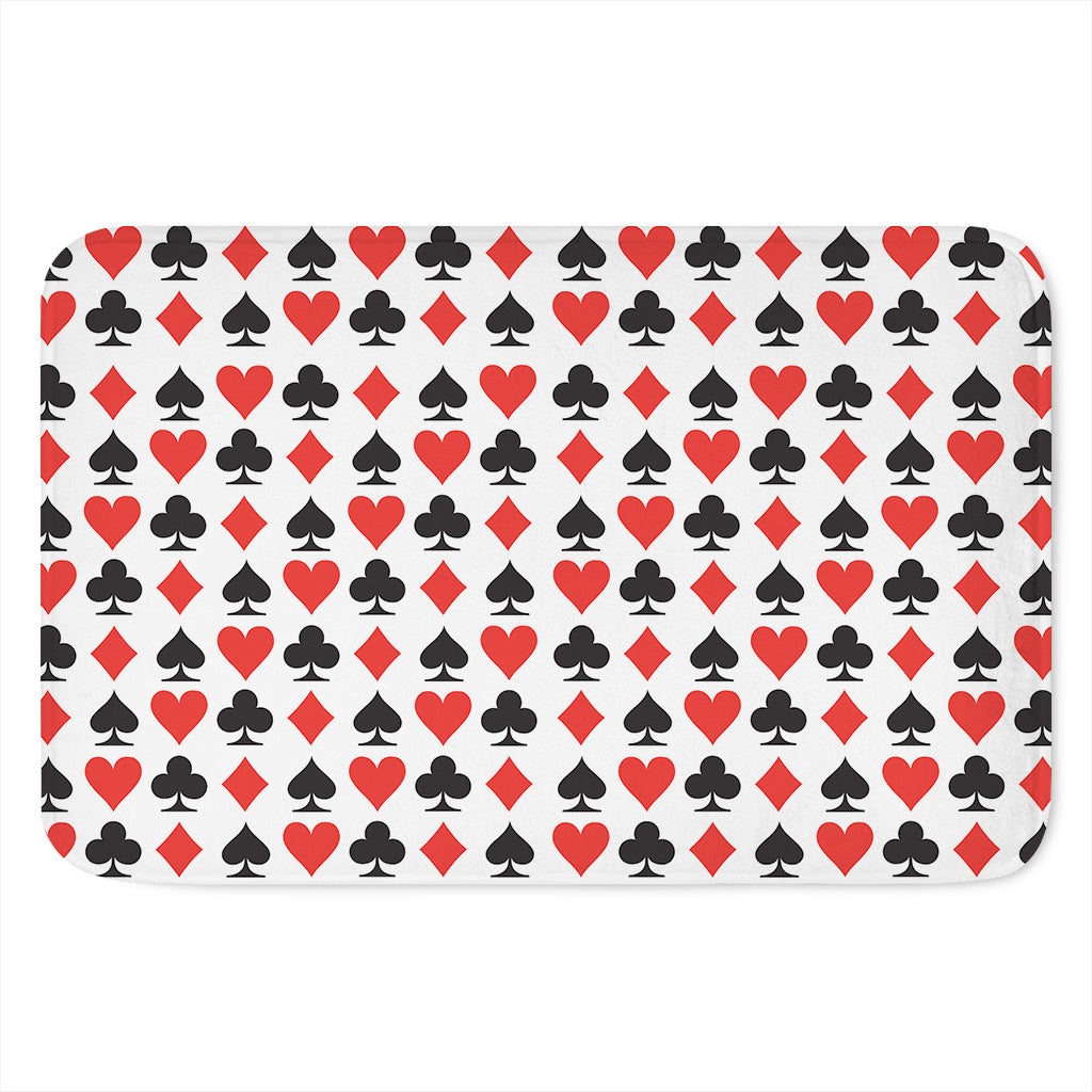 Playing Card Symbols Pattern Print Indoor Door Mat