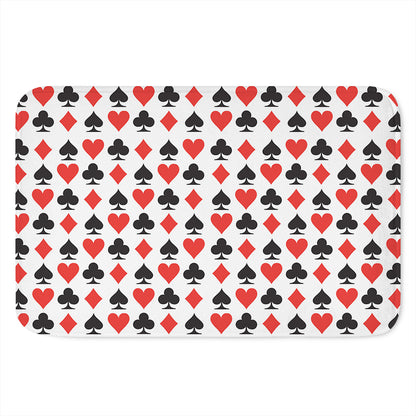 Playing Card Symbols Pattern Print Indoor Door Mat