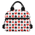 Playing Card Symbols Pattern Print Insulated Lunch Bag