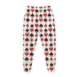 Playing Card Symbols Pattern Print Jogger Pants