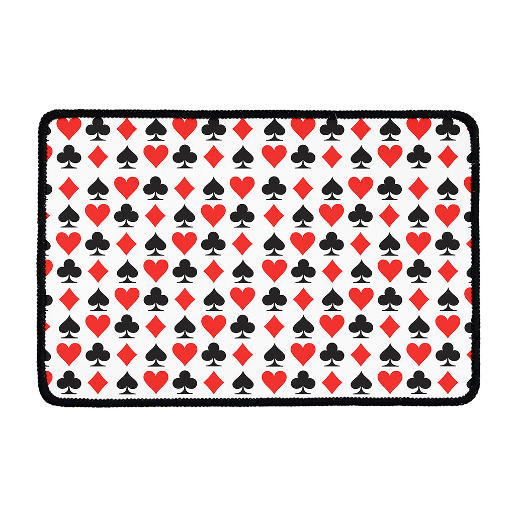 Playing Card Symbols Pattern Print Kitchen Mat