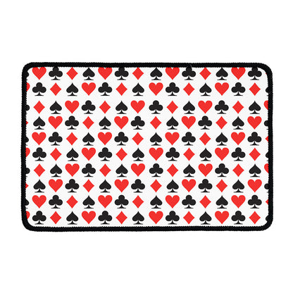 Playing Card Symbols Pattern Print Kitchen Mat