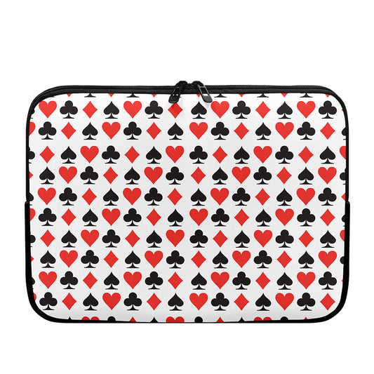Playing Card Symbols Pattern Print Laptop Sleeve