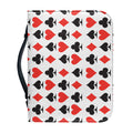 Playing Card Symbols Pattern Print Leather Bible Cover