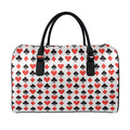 Playing Card Symbols Pattern Print Leather Duffel Bag