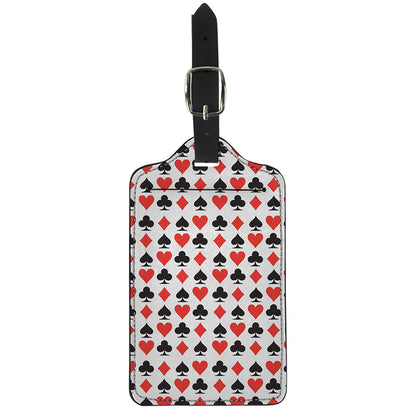 Playing Card Symbols Pattern Print Luggage Tag