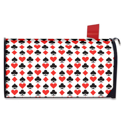 Playing Card Symbols Pattern Print Mailbox Cover