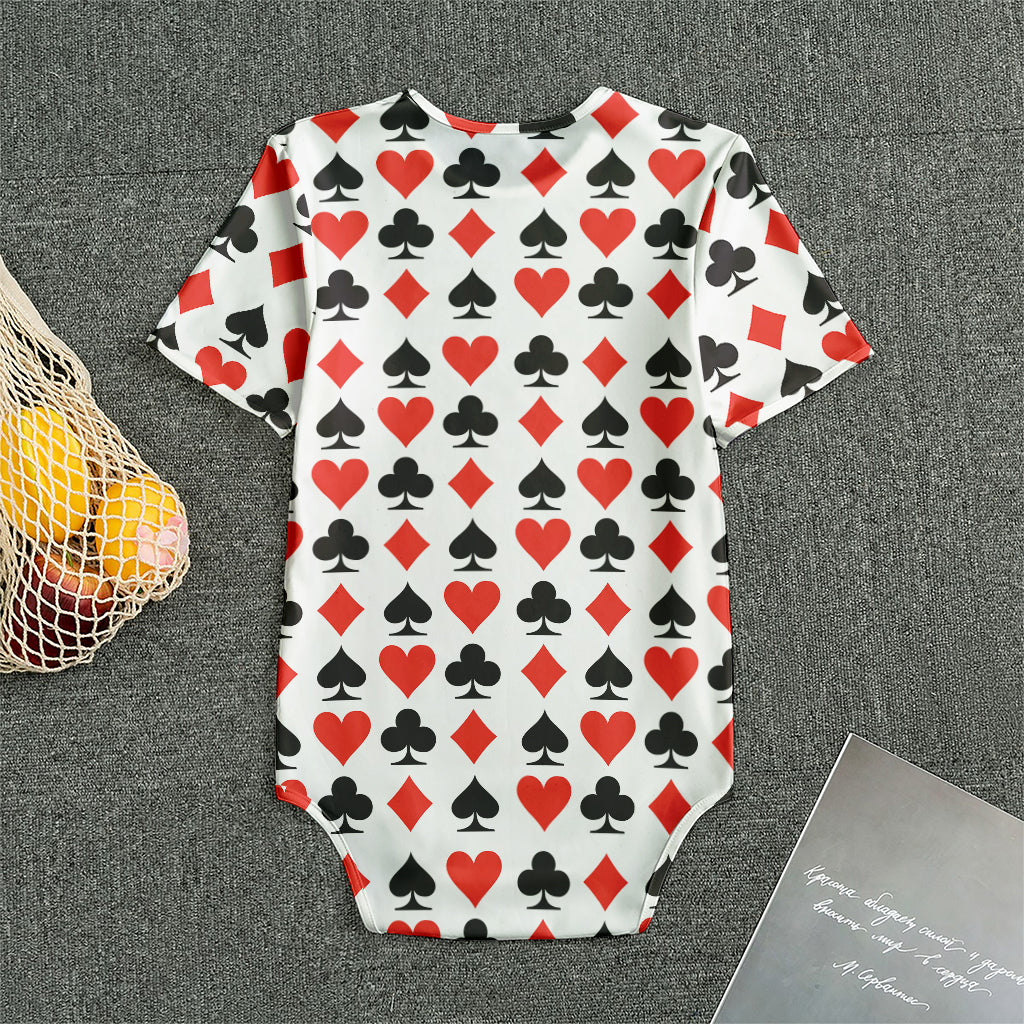 Playing Card Symbols Pattern Print Men's Bodysuit