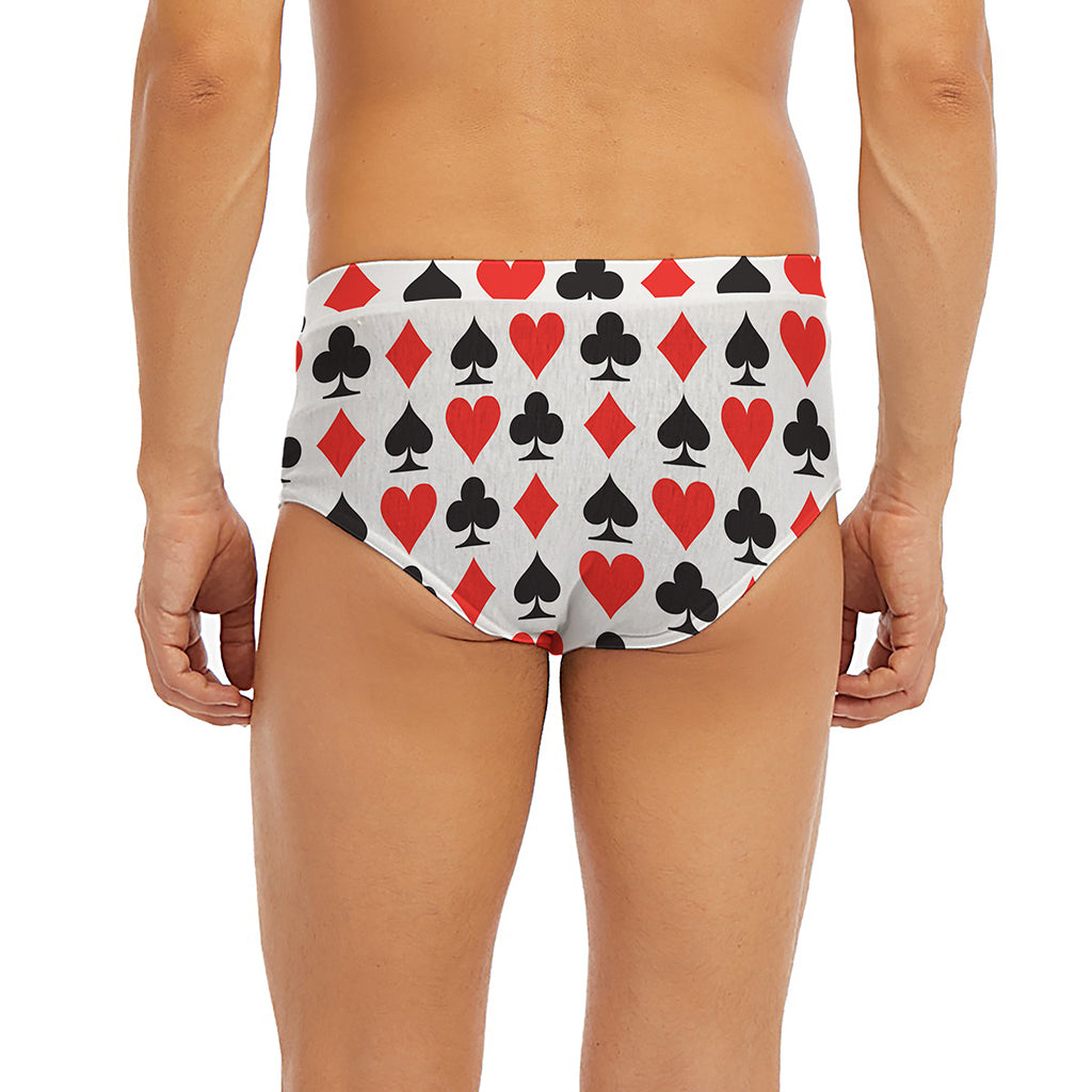 Playing Card Symbols Pattern Print Men's Briefs