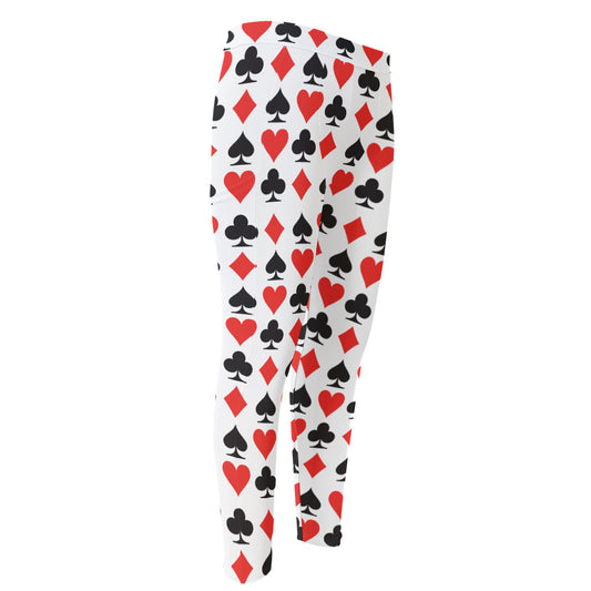 Playing Card Symbols Pattern Print Men's Compression Pants