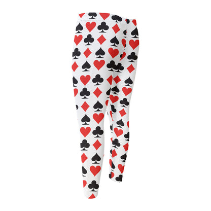 Playing Card Symbols Pattern Print Men's Compression Pants