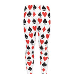 Playing Card Symbols Pattern Print Men's leggings