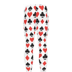 Playing Card Symbols Pattern Print Men's leggings