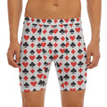 Playing Card Symbols Pattern Print Men's Long Boxer Briefs