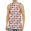 Playing Card Symbols Pattern Print Men's Muscle Tank Top
